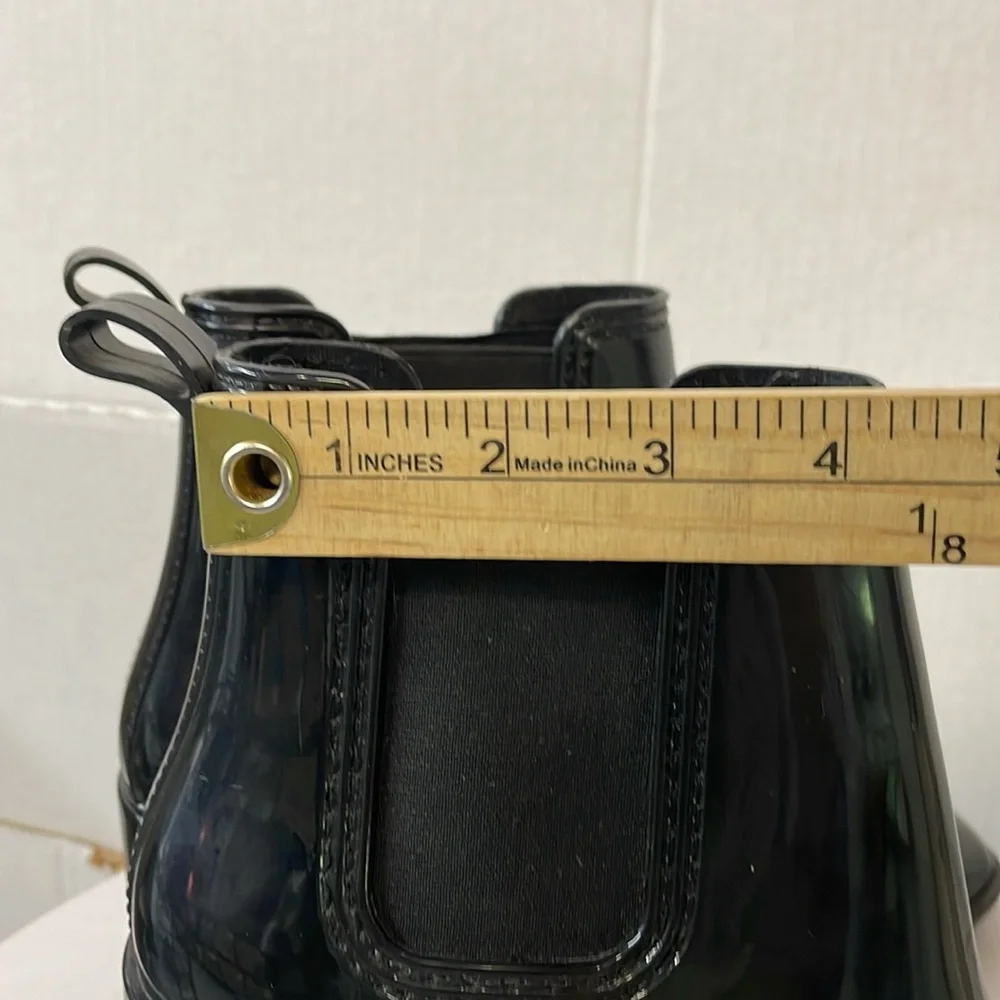 Jeffrey Campbell Womens Sz 9 Stormy Chelsea rain boots‎ Black Pull On